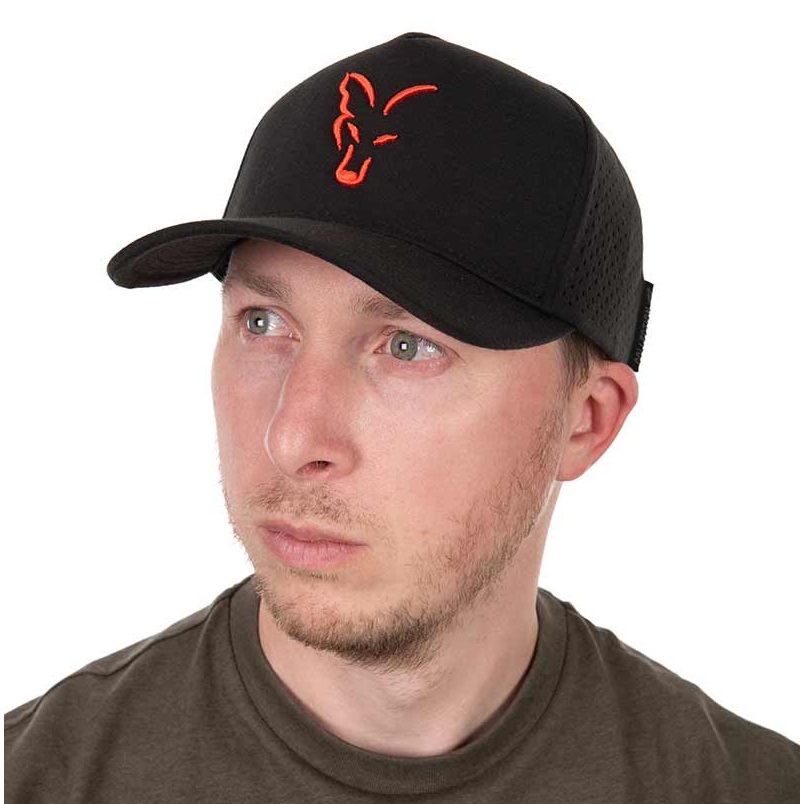Chh032 Fox Collection Baseball Cap Black And Orange Main 3