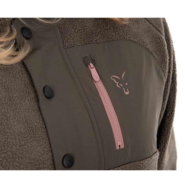 Cwc021 022 Fox Explorer Fleece Hooded Jacket Logo