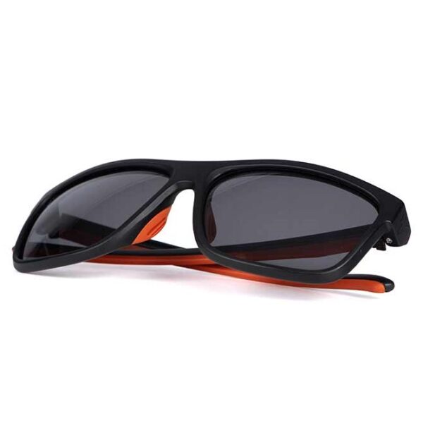 Csn054 Fox Collection Sunglasses Black And Orange Grey Lens Angle